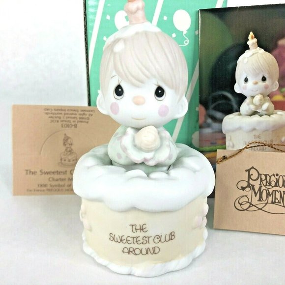 Precious Moments Other - 1988 Precious Moment Figurine The Sweetest Club Around Charter Member Membership